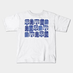 Little Linocut Houses Kids T-Shirt